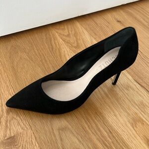 Black suede schutz pumps